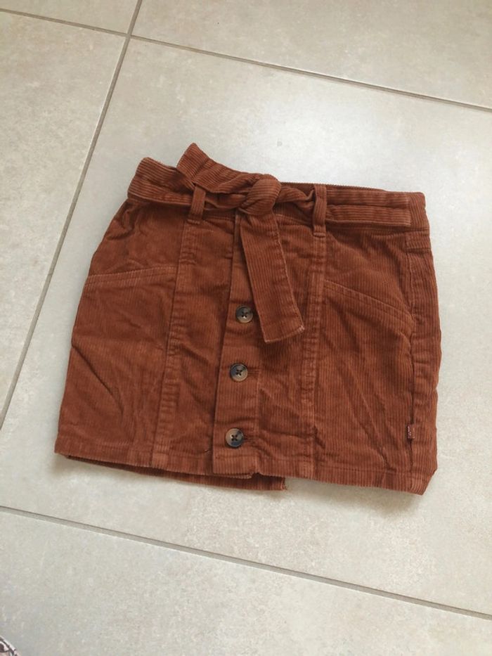 Jupe velour marron