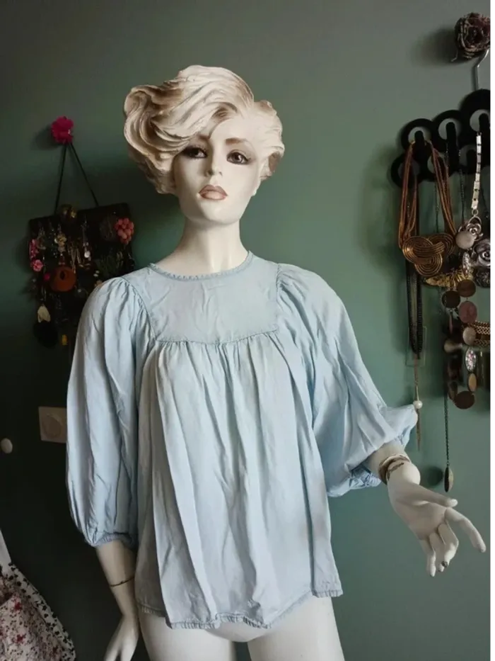 Blouse jean clair fin 38