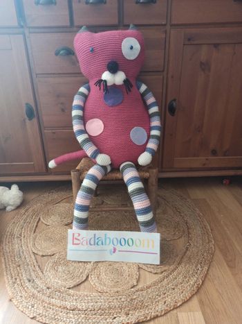 peluche crochet 80 cm chat tbe