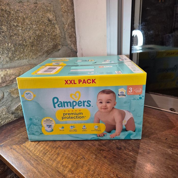 Couches Pampers Harmonie Taille 5 (11-16 Kg) - 123 Couches - À Base De Coton Et Fibres Végétales