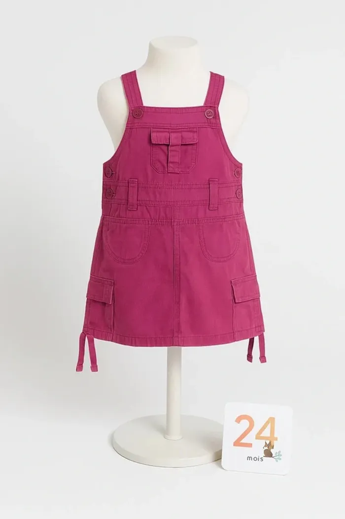 Robe salopette rose Tape à l'œil 2 ans