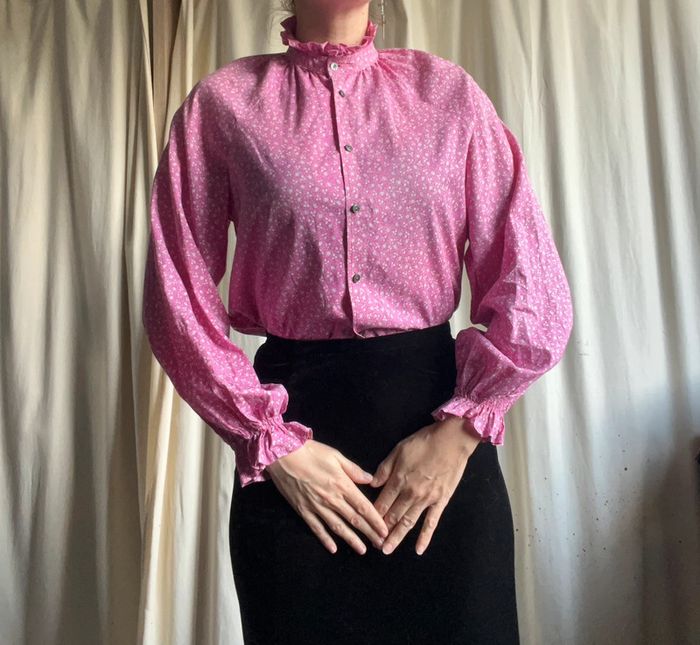 Chemise Laura Ashley cottagecore made in UK 🇬🇧 boho 70s romantic - Taille M