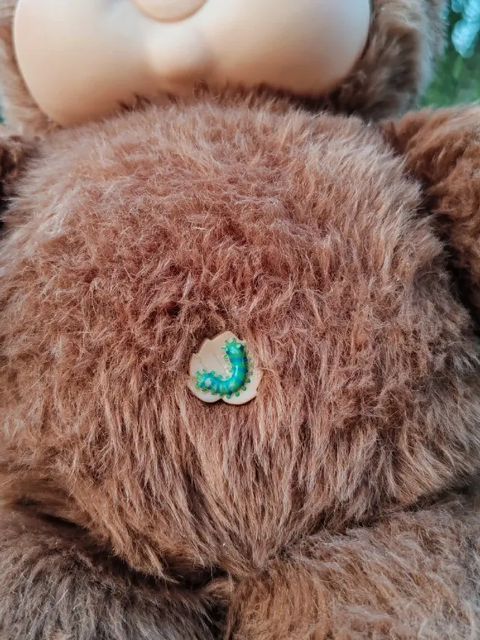 Peluche nombrilou ours vintage marron - photo numéro 7