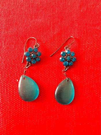 Boucle d’oreille bleu