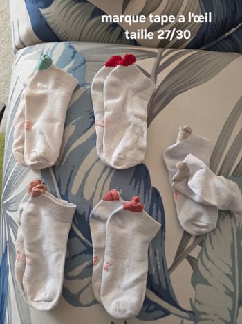 Lot socquettes 27/30 derrière coeur
