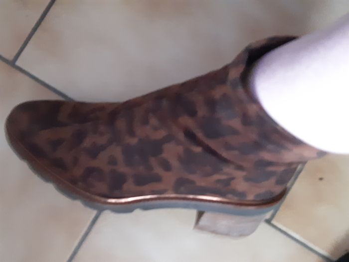 jolies bottines imprimés léopard de la marque espagno "mascaro" etat neuf t 37 - photo numéro 3