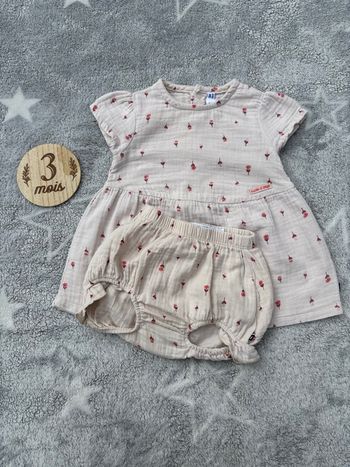 Robe + bloomer 3 mois sucre d’orge