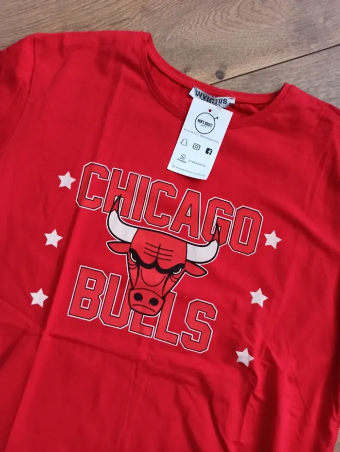 Tee shirt rouge homme manches courtes L - photo numéro 2