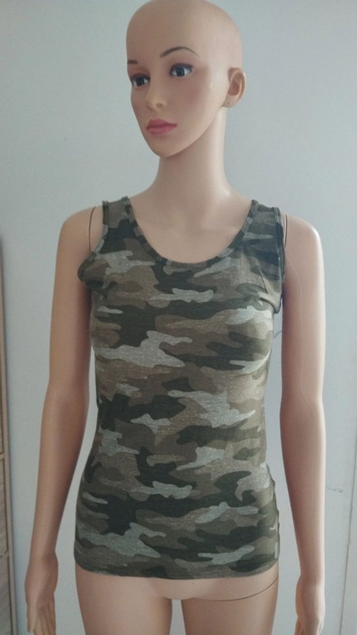 Débardeur camouflage taille m femme - photo numéro 2