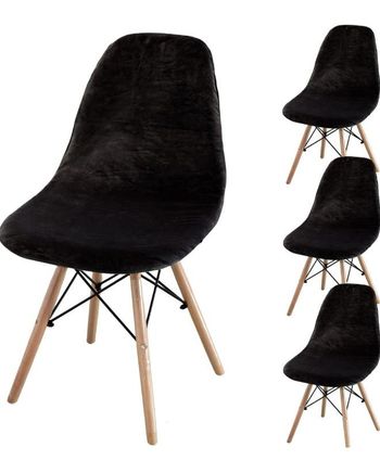 HOUSSES DE CHAISES VELOURS NOIR