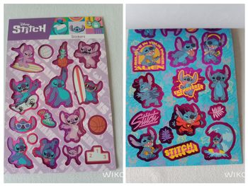 6 fiches stickers Stitch