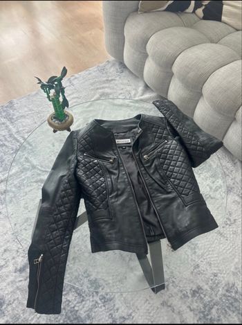 Veste en cuire de mouton bleu welford