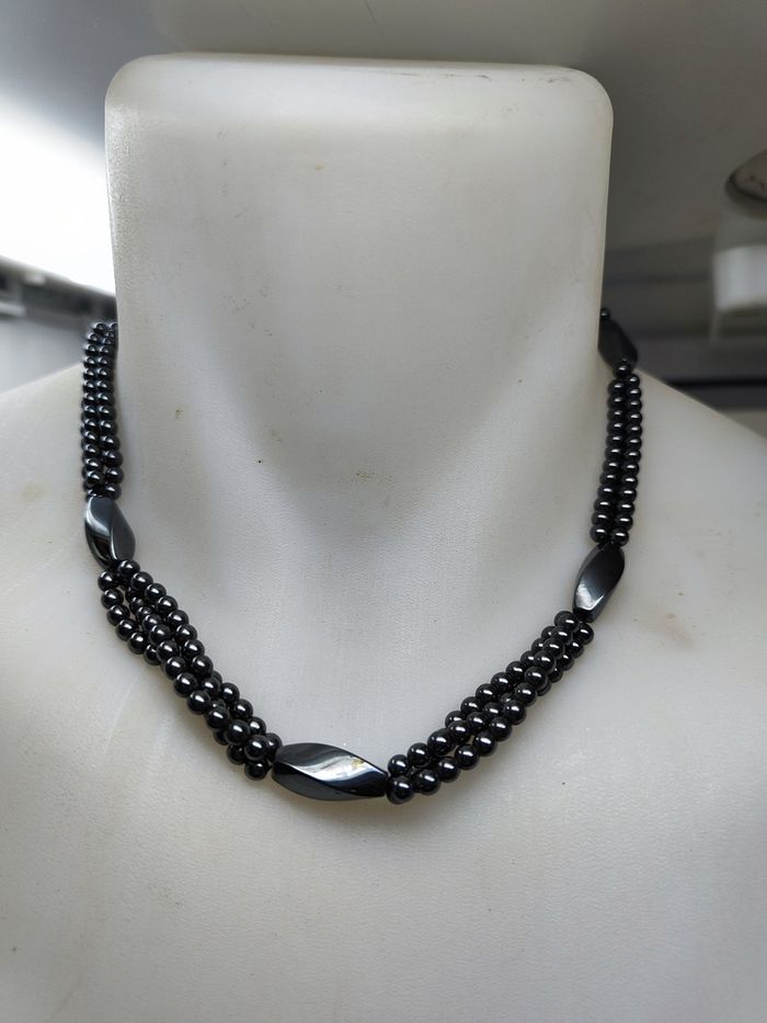 Collier ras du coup en en perle d'onixonyx