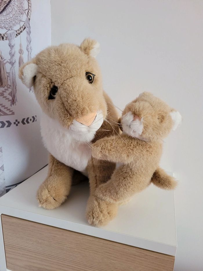 Peluche lionne et son petit - photo numéro 5