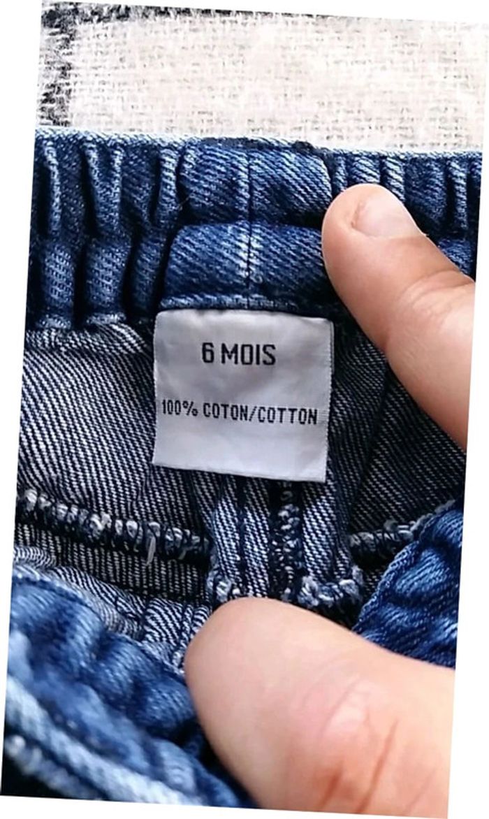 Pantalon jeans garçon taille 6 mois - photo numéro 2