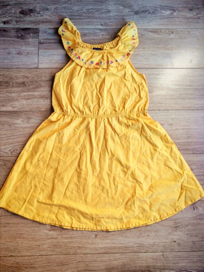 Robe jaune fleurie sergent major 11 ans