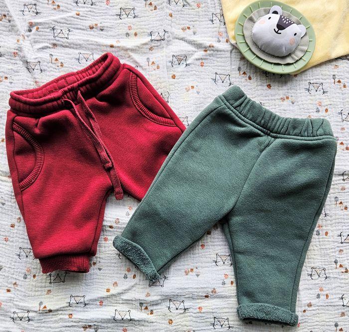 Lot de 2 jogging Rouge et Vert Kiabi