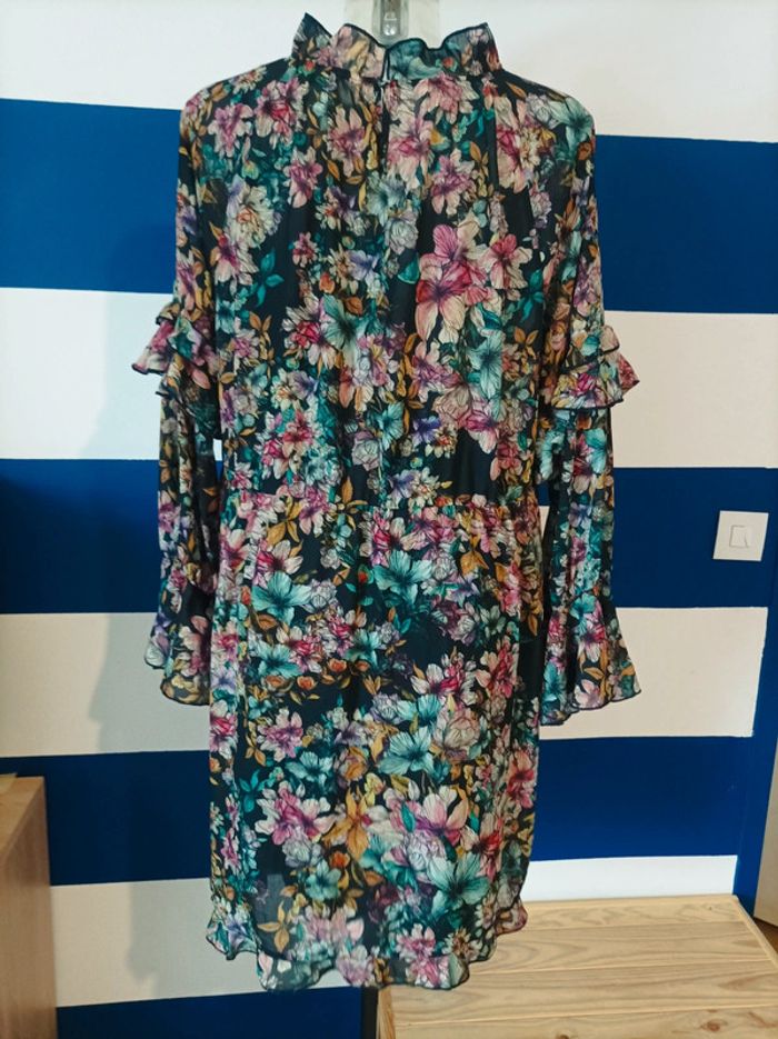 Superbe robe fleurie avec doublure amovible H&M femme taille 44 - photo numéro 4