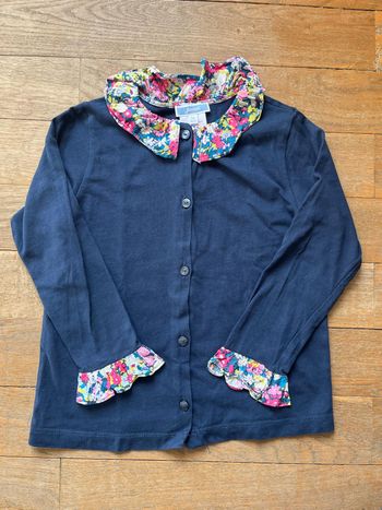 Tee-shirt marine et liberty Jacadi 5 ans