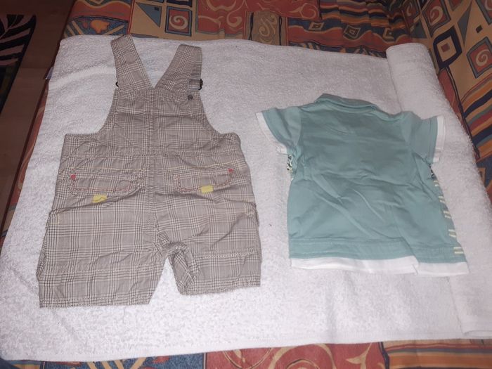 Ensemble Salopette t-shirt 3 mois - photo numéro 2