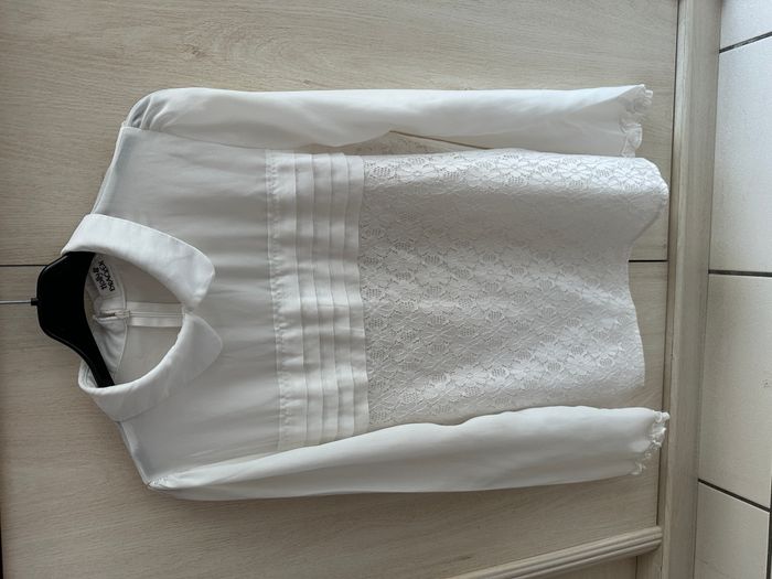 Blouse/Chemisier blanc avec détails de broderie taille 36 Molly Bracken