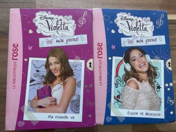 lot 2 livres disney violetta n1 et 2 espoir et désespoir et ma nouvelle vie