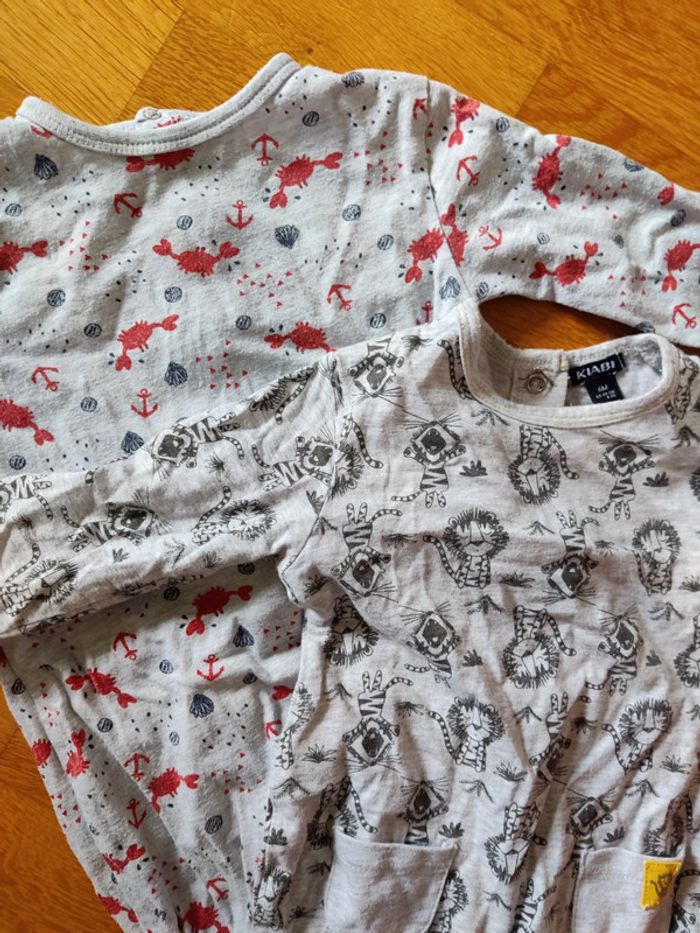 Lot de deux pyjamas légers 6 mois - photo numéro 2