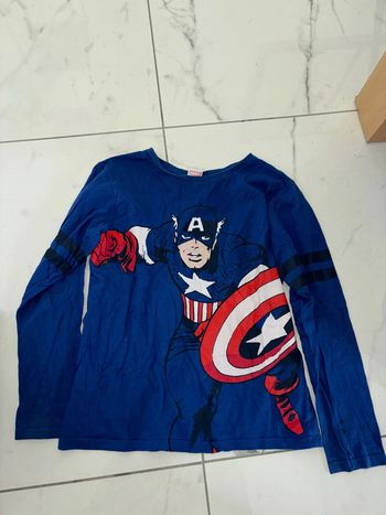 TEE shirt manches longues Marvel capitaine america taille 11 ans