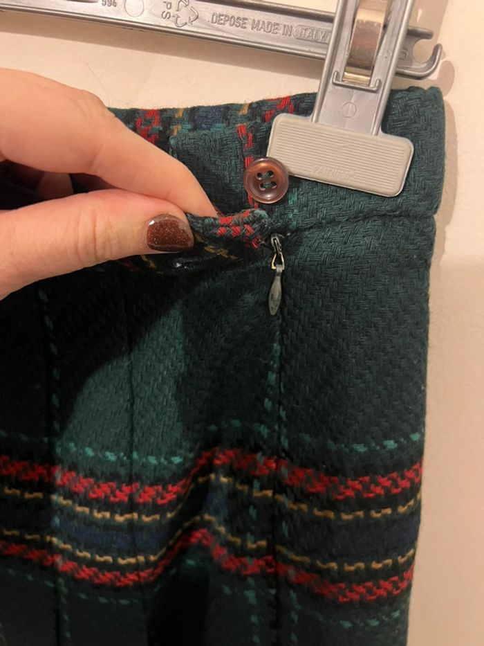 Jupe ecossaise en laine vintage plisse 42 made in unites kingdom - photo numéro 3