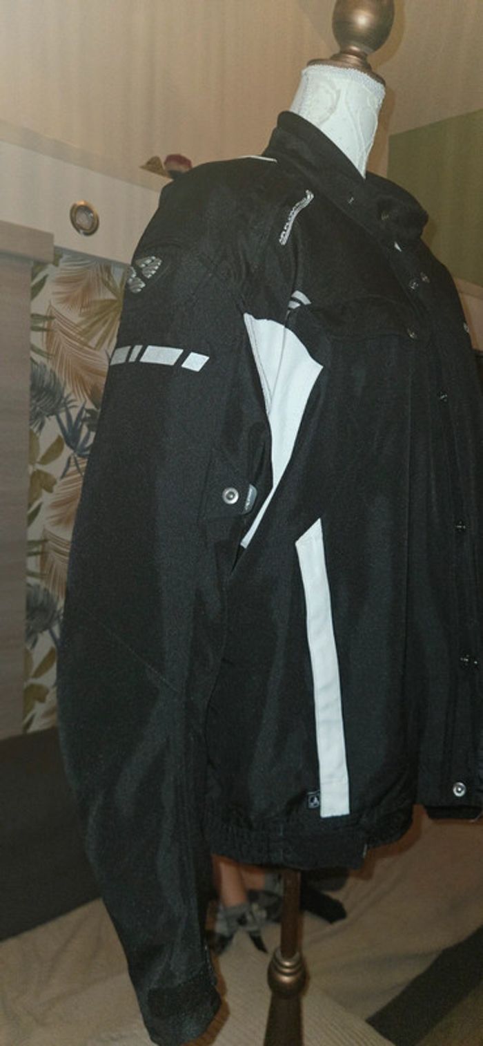 Veste de moto en tissu Ixon Shiroki HP noir / blanc - photo numéro 4