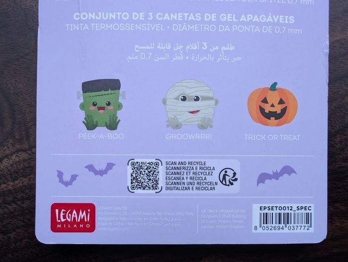 ⚰️🎃🧟 Stylos Effaçable Legami - Halloween 2023 🧟 🎃⚰️ *TRÈS RARE* - photo numéro 6