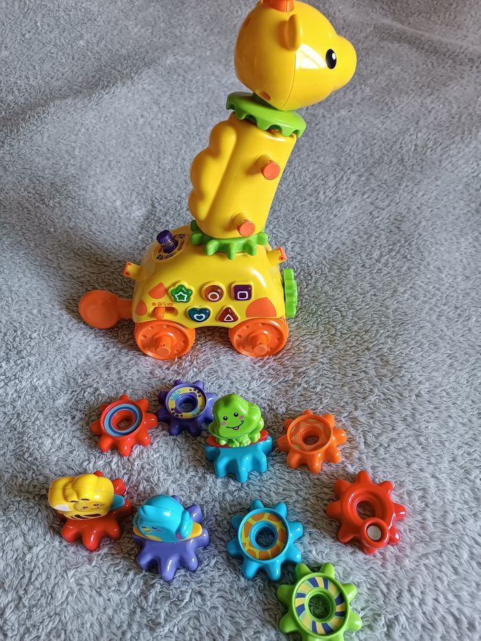 Jouet d’éveil – Girafe interactive avec engrenages - photo numéro 8