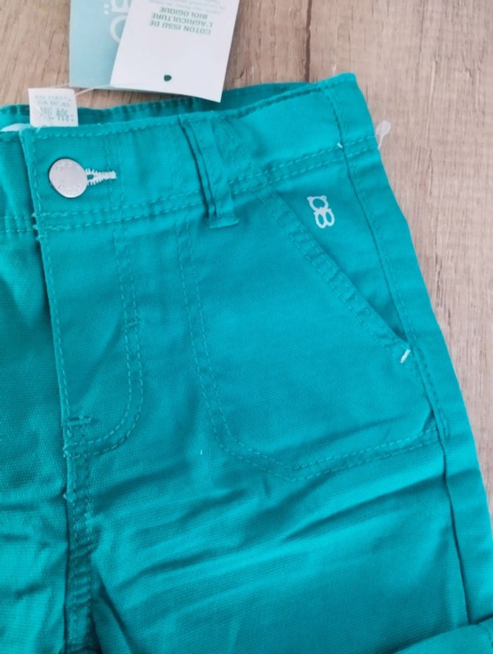 Short garçon vert taille 6 mois Okaïdi - photo numéro 3