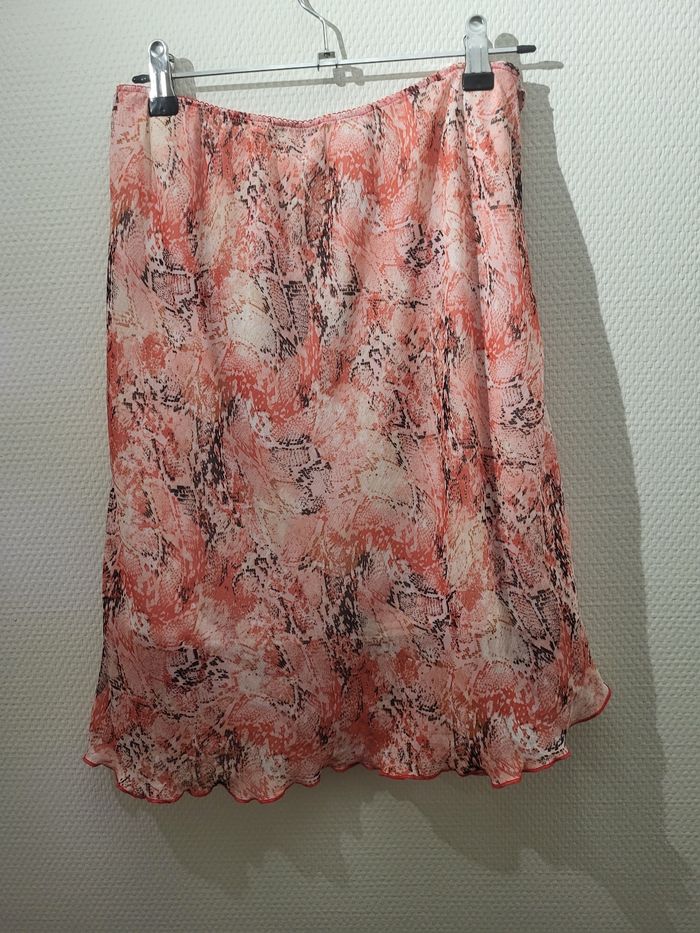 Jupe évasée en voile rose - photo numéro 2