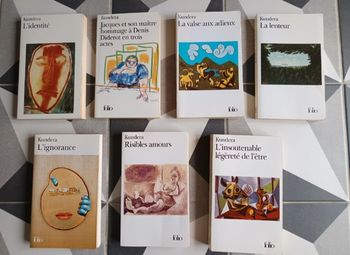 Lot de 7 livres Milan Kundera Folio
