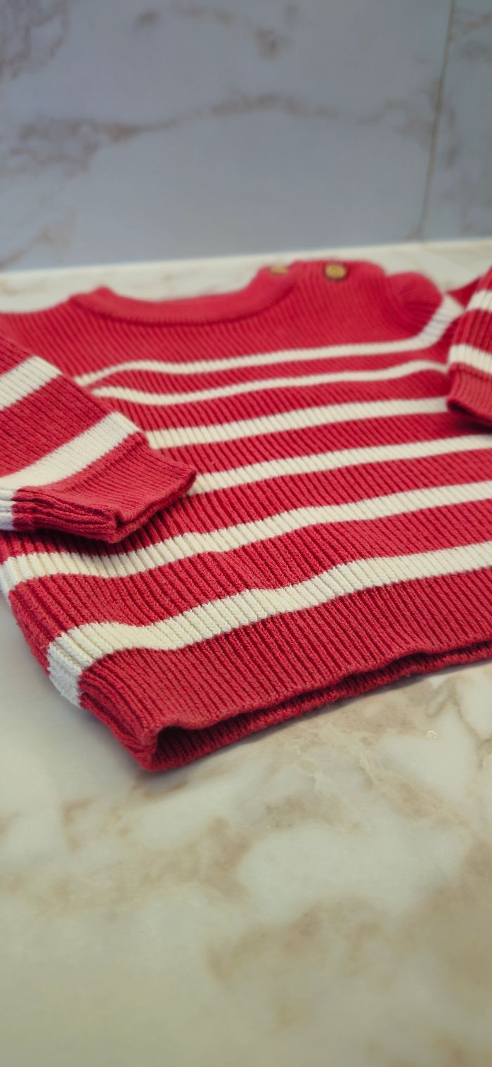 Pull rayures rose Cyrillus- 3 mois - photo numéro 4