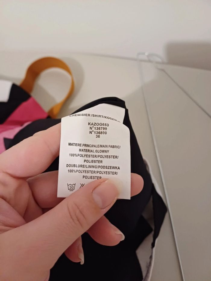 Blouse chic à motifs Jacqueline Riu taille S 36 - photo numéro 8
