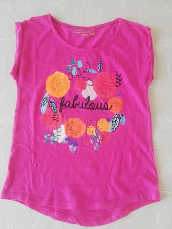 Tee shirt rose manches courtes orchestra 10 ans neuf 3€
