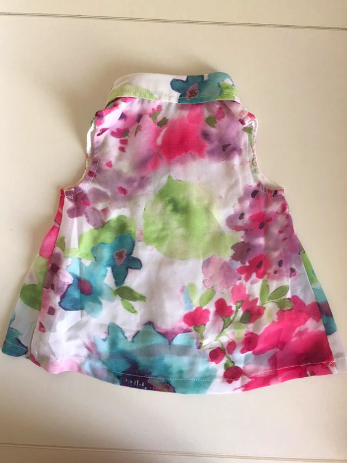 Blouse fleurs F&F 6 mois été fille - photo numéro 5