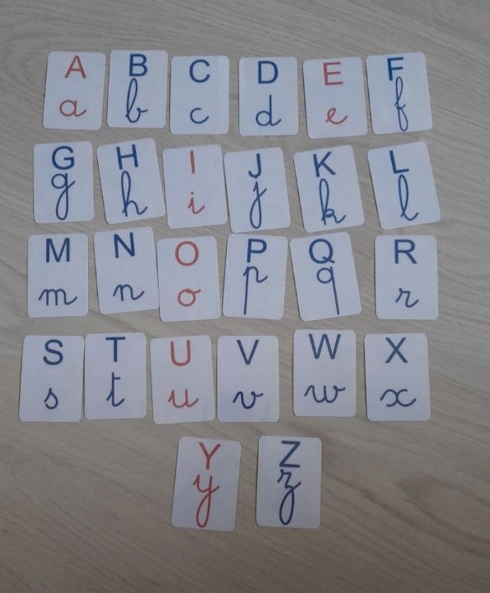 Carte alphabet en majuscules et cursives - photo numéro 2