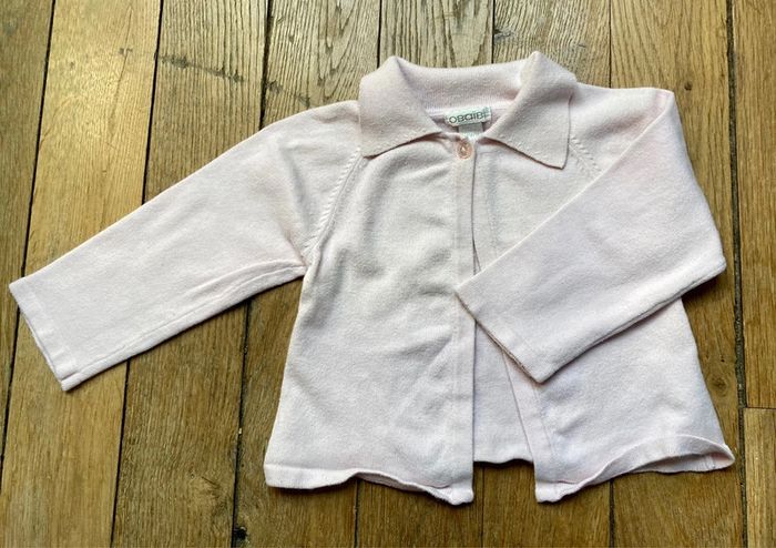 Gilet rose à col Obaibi 12 mois - photo numéro 2