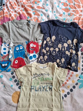 Lot 3 T-shirt manche courte 9 mois