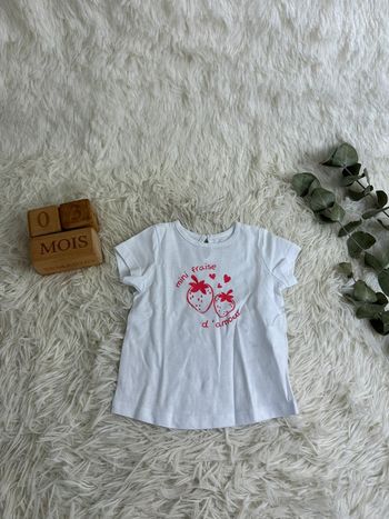 T-shirt blanc la halle taille 3 mois