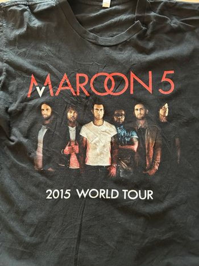 T-shirt Collector Maroon 5 World Tour 2015 – Taille L – Made in USA - Très bon état - photo numéro 4