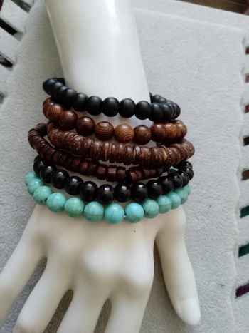 Lot de 6 bracelets hommes