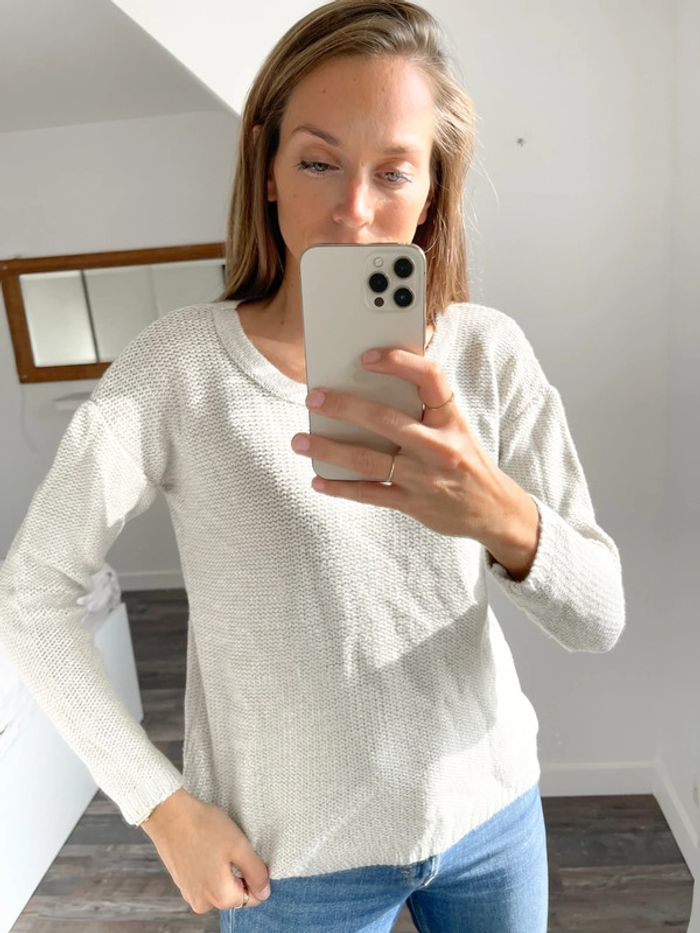 Pull beige irisé Camaieu - photo numéro 4