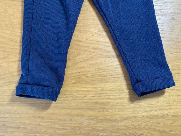 Obaïbi Pantalon legging bleu pailleté Taille 2 ans - photo numéro 3