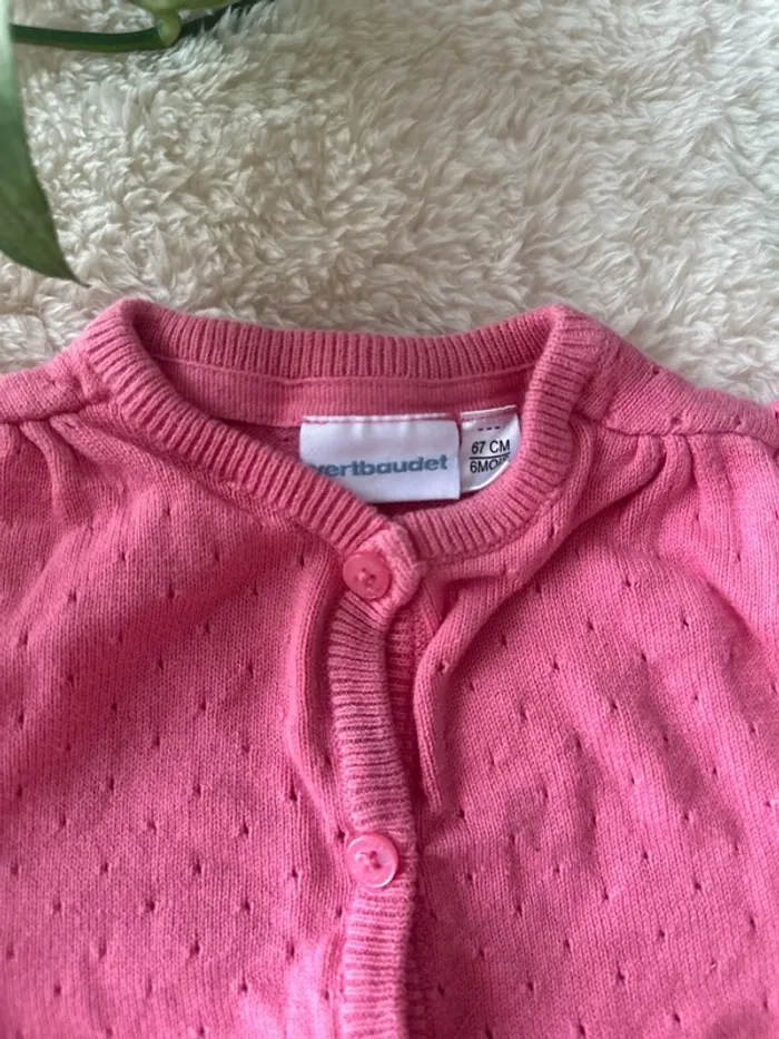 Gilet sans manche rose Verbaudet 6 mois - photo numéro 2