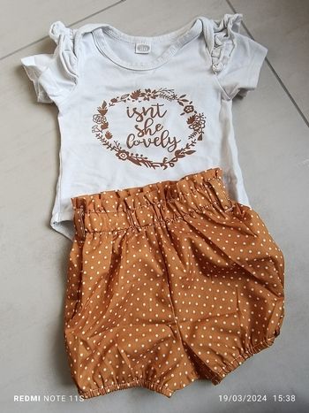 Short + bodie manches courtes