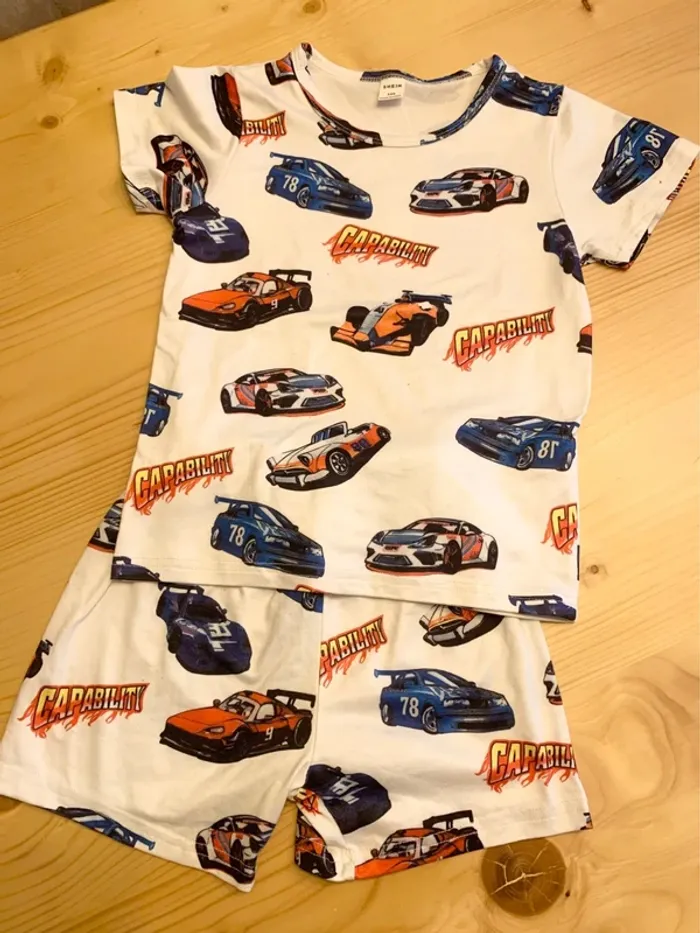 Pyjama garçon 2 pièces voitures 5/6 ans